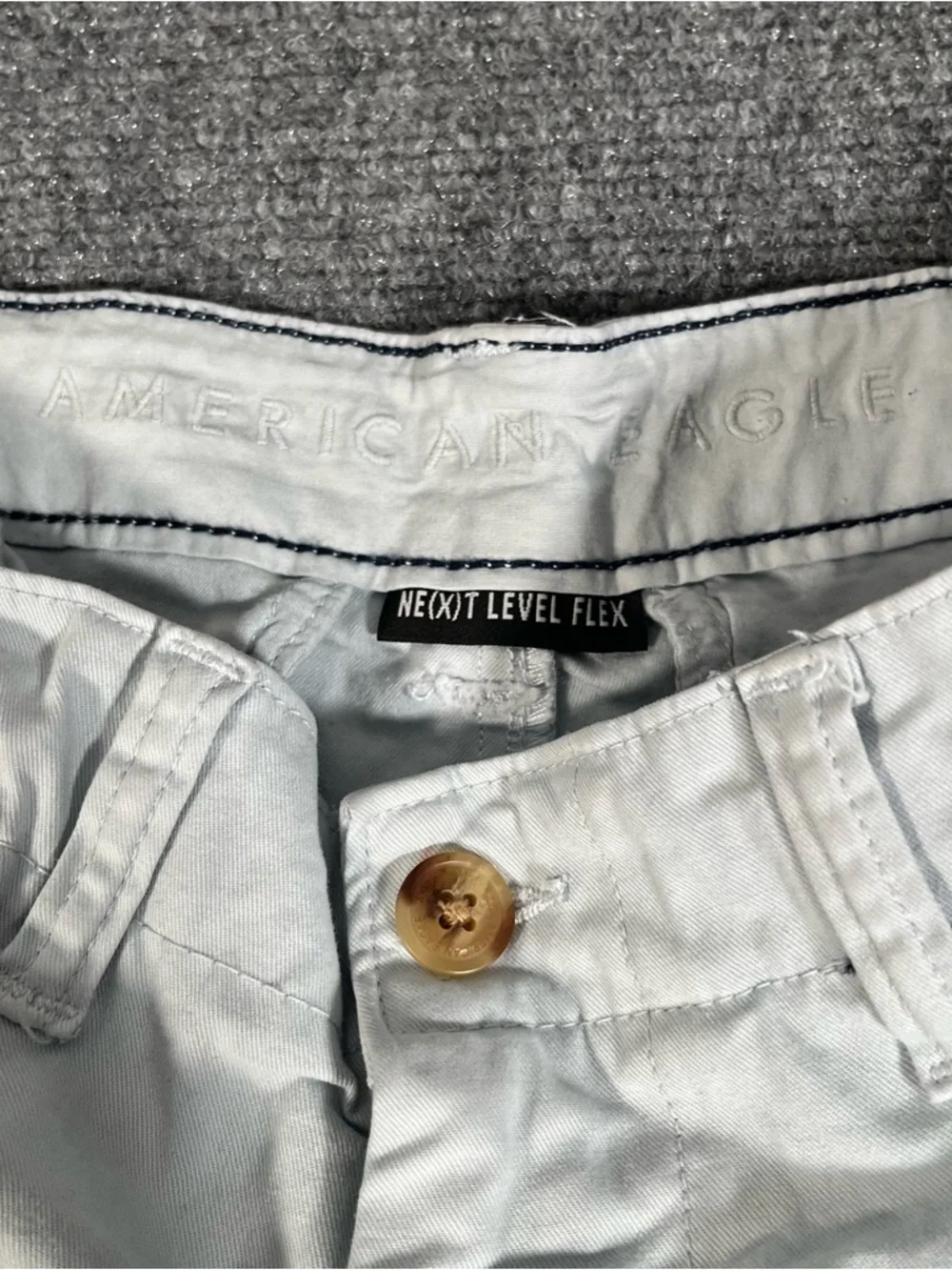 American Eagle Next Level Flex Shorts Men’s 31 Gray Chino Preppy Outdoor Casual - Picture 2 of 9
